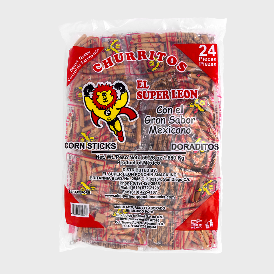 Churritos Super 30 Corn Sticks – 12 Pack – Crunchy Snack Multipack